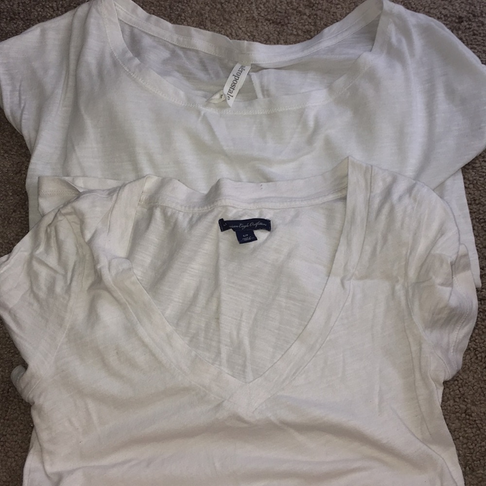 Plain white tops